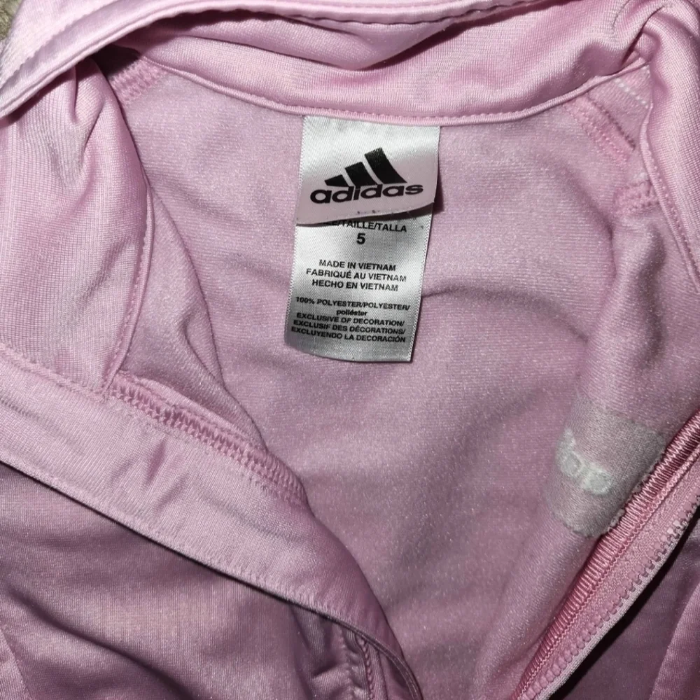 Adidas Girl's Track Top And Bottom Set Size 5